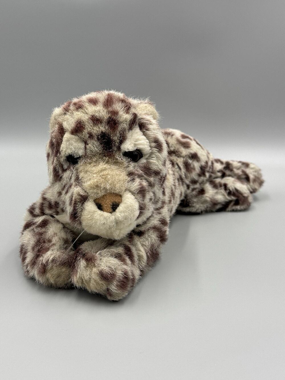 Vintage 1992 A&A Snow Leopard Cheetah Wild Cat Plush 14” Spotted Stuffed Animal